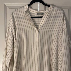 Vince Silk Striped Blouse